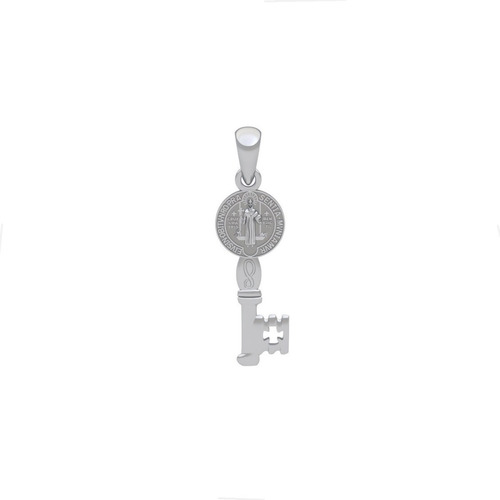 Imagen 1 de 10 de Dije Llave San Benito De Plata .925 Agálea Joyería