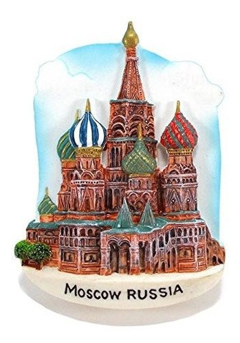 La Catedral De San Basilio, Moscú, Rusia, Recuerdo, Imán Par