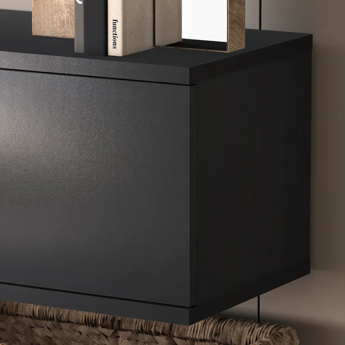 Mueble Para Tv Rack Bug 1.70 Melamina 100% Moderno Negro