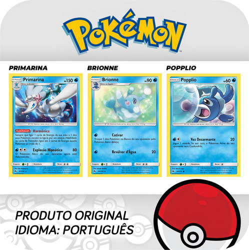Kit de cartas Pokémon Popplio Lost Thunder de Primarina Brionne