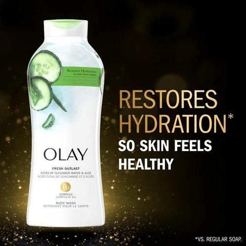 Olay Jabon Liquido Notas De Pepino Y Aloe 650ml. Body Wash