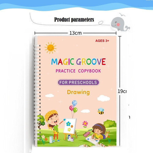 Fe Kit De Cuaderno Caligrafía Reutilizable Magic Book 2 Set