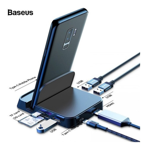 Smartphone Baseus Dock Station USB-C Dex Hub Hdmi 4k 7 en 1