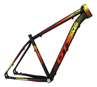 Quadro De Bicicleta Aro 29 Em Alumínio Gts Pro M5 Urban Cor Preto/vermelho/amarelo Tamanho Del Quadro 17