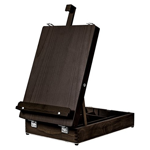 Caja De Arte De Madera Espresso Tablero De Mesa Easel E...