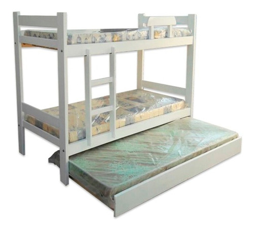 Cama Cucheta 3x1 Con Carrocama Triple Tres Personas Adultos