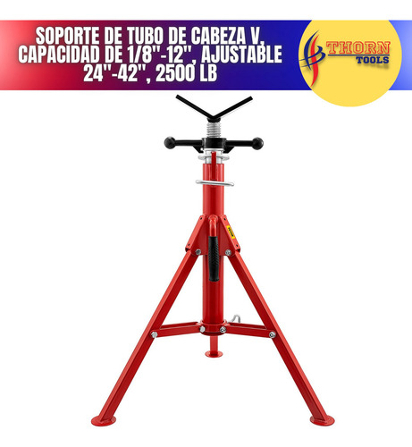 Soporte De Tubo De Cabeza V Cap. De 1/8 -12 PuLG. 2500 Lb