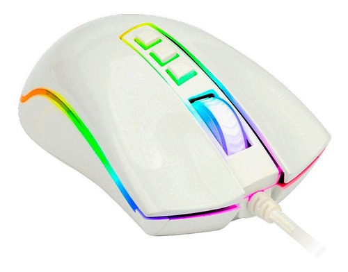 Imagem 2 de 8 de Mouse Gamer Cobra Lunar White Chroma Rgb 10000dpi M711w
