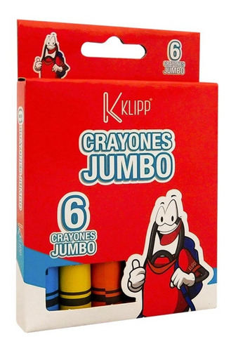 Crayón Klipp Jumbo Caja X6 Unidades *4 Cajas