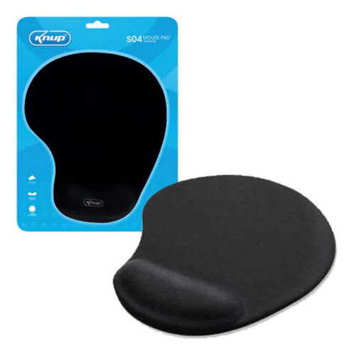 Mouse Pad Ergonômico Com Apoio De Pulso Em Gel Knup Kp-s04