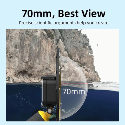 Dome Port Hero 5/6/7 Telesin Para Gopro