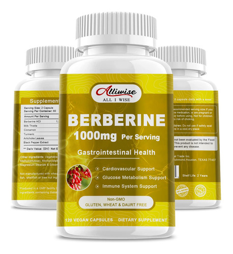 Suplemento De Berberina - 1000 Mg De Berberina Con Canela De