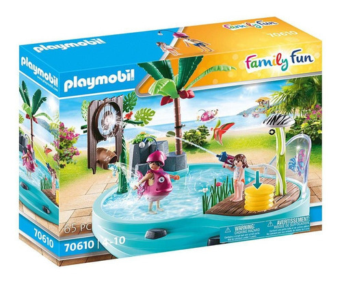 Playmobil Family Fun: Piscina Divertida Con Rociador De Agua Cantidad De Piezas 124