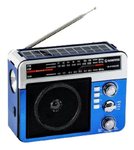 Radio Parlante Inalámbrico Am/ Fm/vs-r1504 Panel Solar Y Usb