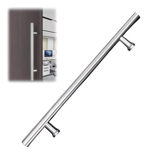 Manillon Puerta Acero Inoxidable 60cm Toda Clase De Puerta Plateado