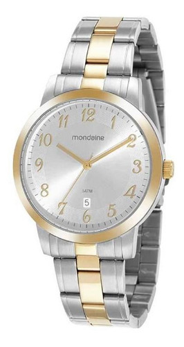 Relógio Mondaine Feminino 99605lpmvba2 Inox Detalhes Dourado