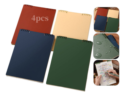 4 Pcs Libreta De Notas A5 Cuadernos 240 Hojas Raya Ejecutivo