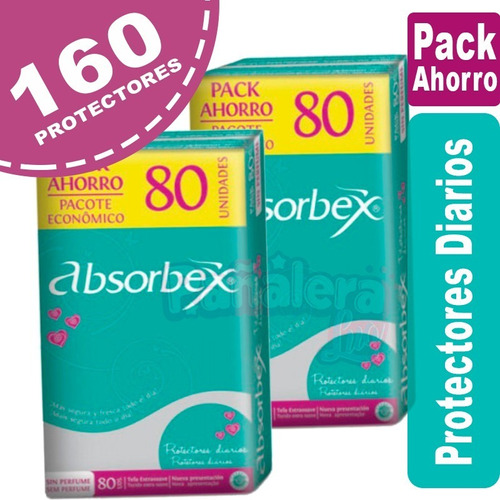 Absorbex Protectores Diarios Pack X 160