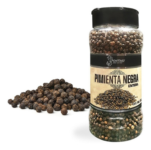Pontino Pimienta Negra Entera 300 Gramos 2 Piezas
