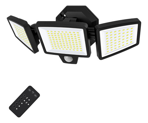 Luces Led De Seguridad Ip65 Con Sensor Y 3 Cabezas Ajustable