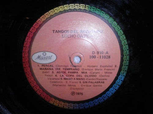 Disco De Vinilo De Lucho Gatica - Tangos Del Recuerdo (1975)