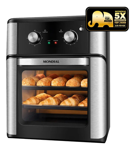 Fritadeira Air Fryer Forno Oven 12l Mondial Afon-12l-ab Preto 127v