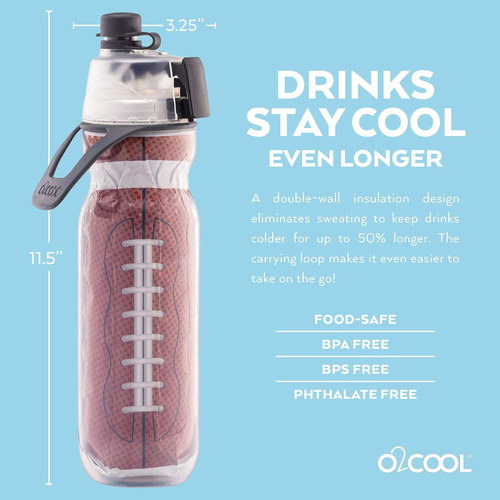 Botella De Agua O2cool Mist 'n Sip Misting 2 En 1...