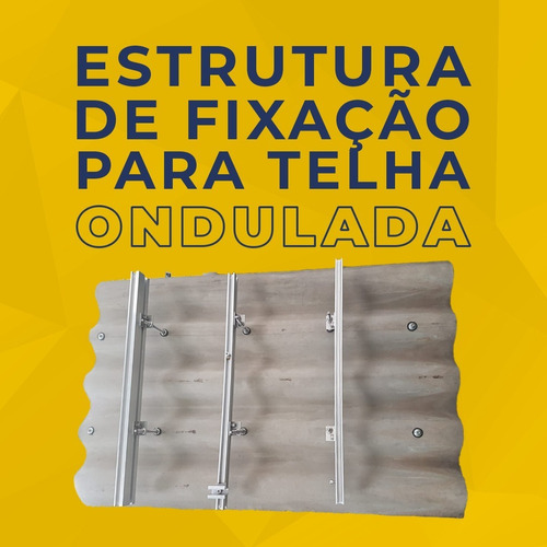 Suporte Estrutura De Fixação Telha Ondulada 2 Placas Solar