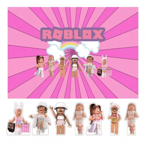 Kit Display De Mesa Festa Infantil Roblox Feminino - Escorrega o Preço