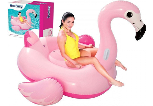 Flamenco Inflable Bestway Gigante + 1 Colchoneta Dona Pile