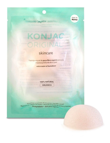 Coony Konjac Esponja Facial Blanca 100% Blanco Puro