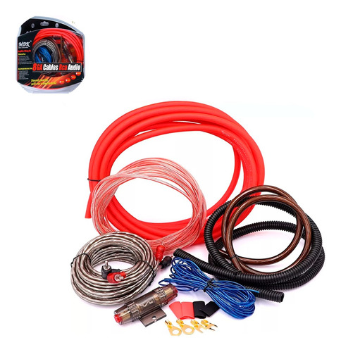 Kit Instalacion Cable Rca Amplificador Audio Auto 8ga