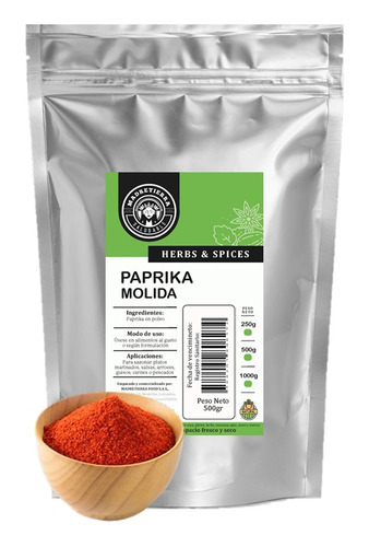 Paprika En Polvo X500g Natural - g a $36
