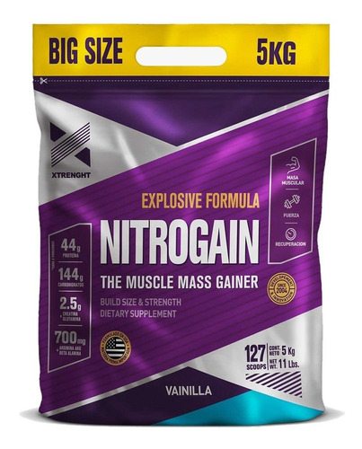 Nitrogain 5 Kg Xtrenght Ganador Peso Masa C/ Oxido Nitrico
