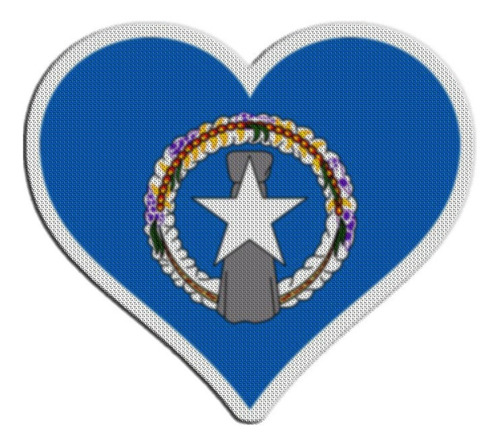 Parche Bandera Corazon Islas Marianas Del Norte