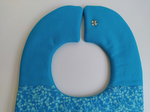 Babador Com Laço - Azul Liso E Estampado