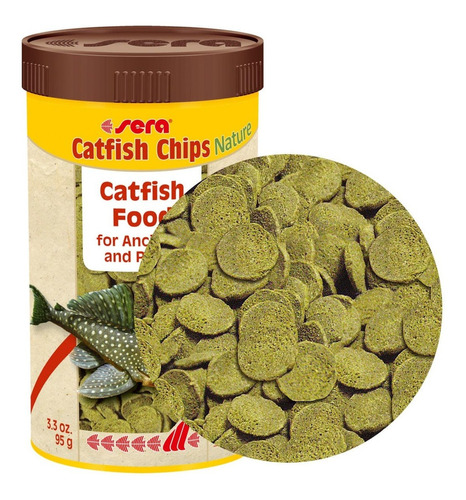 Ração Sera Catfish Chips Nature 95g (wels-chips) De Fundo