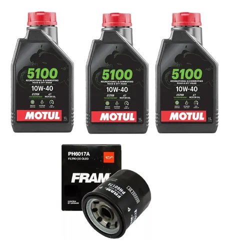 comprar 3x Óleo Motul 5100 10w40 4t Com Filtro Fram Versys 300 Z400
