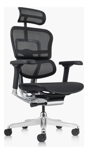 Silla de escritorio Form Office Ergohuman Elite 2 ergonómica  negra con tapizado de mesh