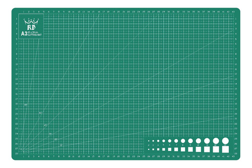 Base Tabla Salvacorte A3 Tapete Corte Mat Cutting 30x45cm Rd Verde Oscuro