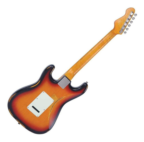 Guitarra elétrica Vintage Icon Series V6 de choupo sunburst com diapasão de pau-rosa