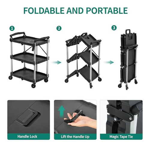 Carro De Utilidad Plegable Yitahome De 240 Libras Con Ruedas