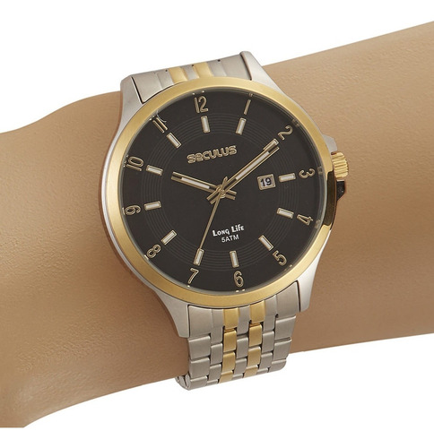 Relógio Masculino Seculus Long Life 20899gpsvba1