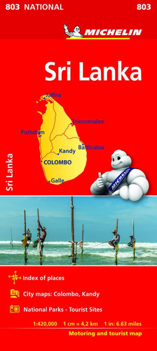 Mapa National Sri Lanka - Michelin