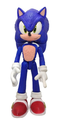 Imagen 1 de 3 de Figura Sonic Hedgehog Azul Juguete Articulado Bom 24cm Envio