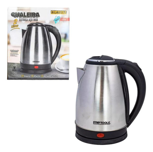 Chaleira Jarra Elétrica Startools Inox 1000w 2l Café Chá