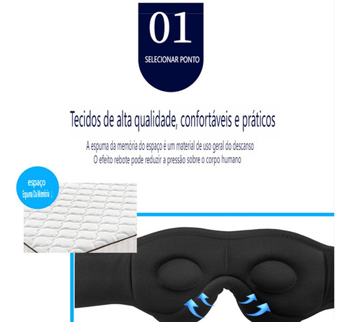 Máscara Para Ojos Sleep Music Shading 3d Con Bluetooth