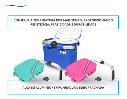 Bolsa Sacola Térmica 15l Cooler Cerveja Praia 24 Latas Bel