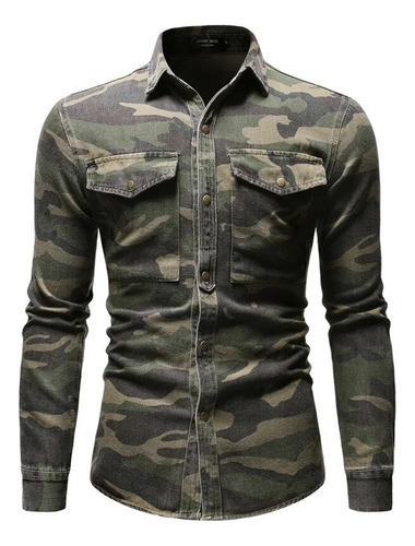 Camisas De Camuflaje Para Puerta, Camisa Militar De Manga La