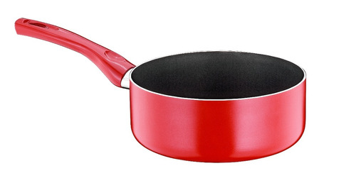 Cacerola Con Mango Papilla, Olla Aluminio Antiadherente 18cm Color Rojo